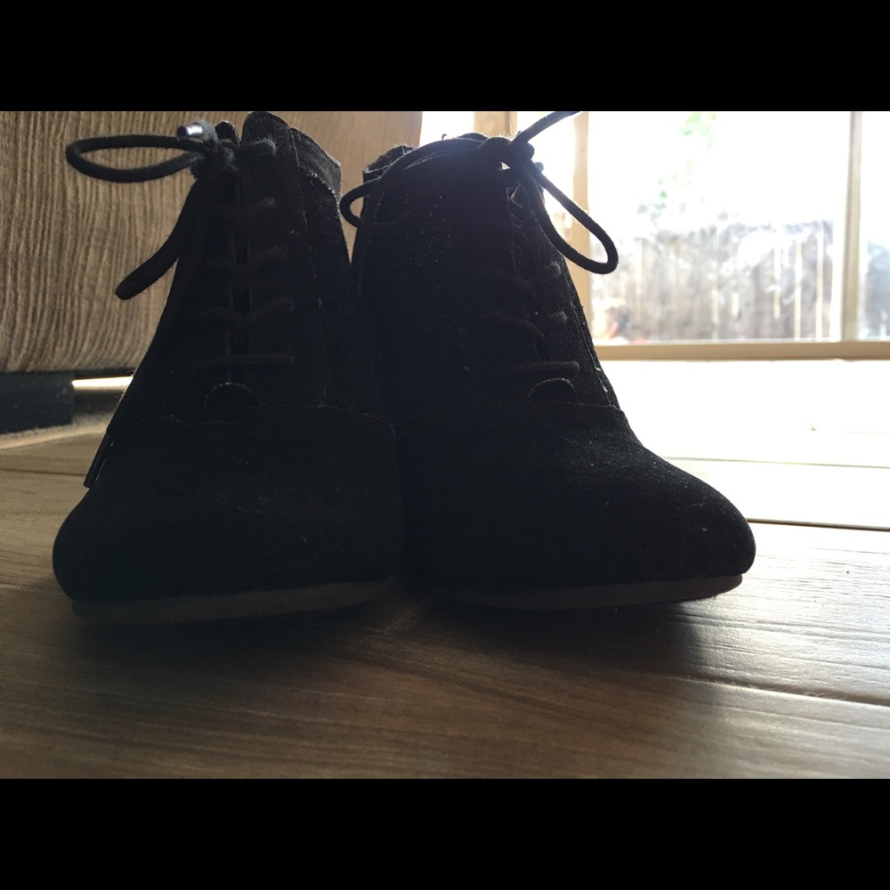 Black high heel booties